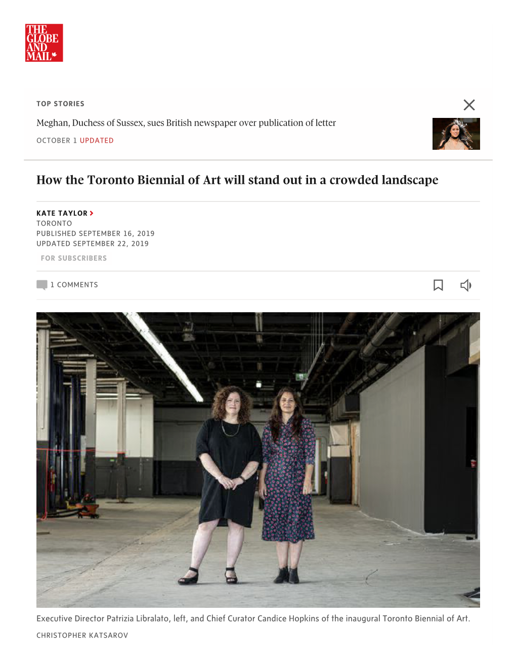 How the Toronto Biennial of Art Will St...Crowded Landscape