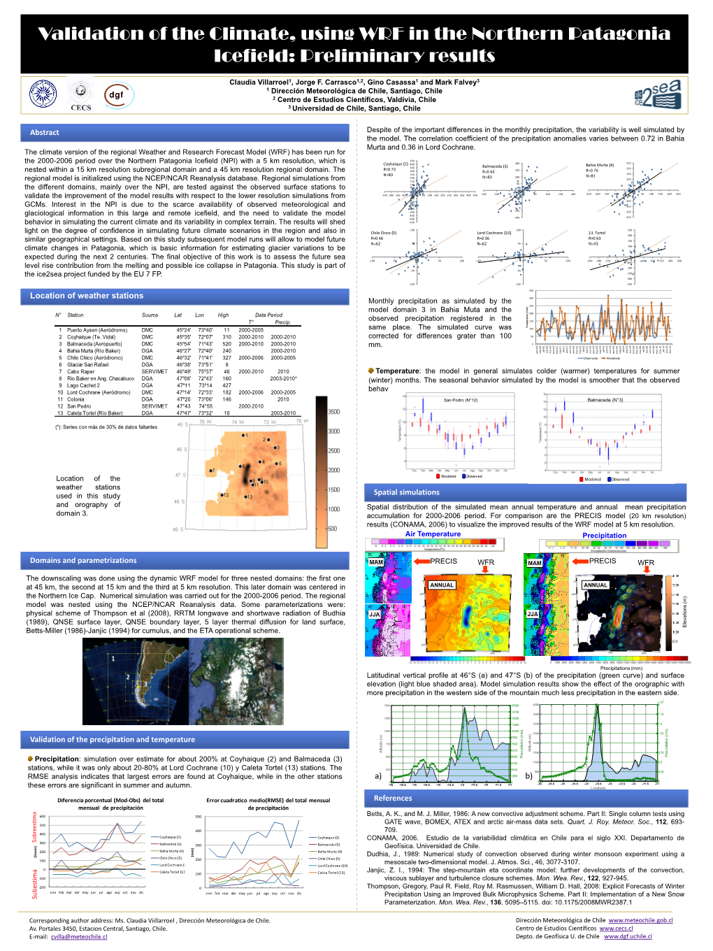 Validation of the Climate Version of the WRF in the Northern Patagonia