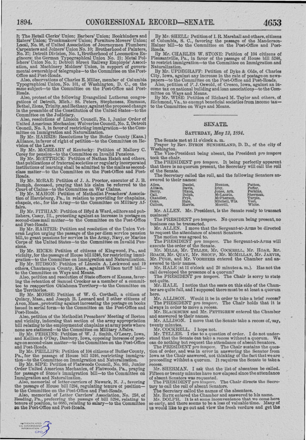 Congressional Record-Senate. 4653