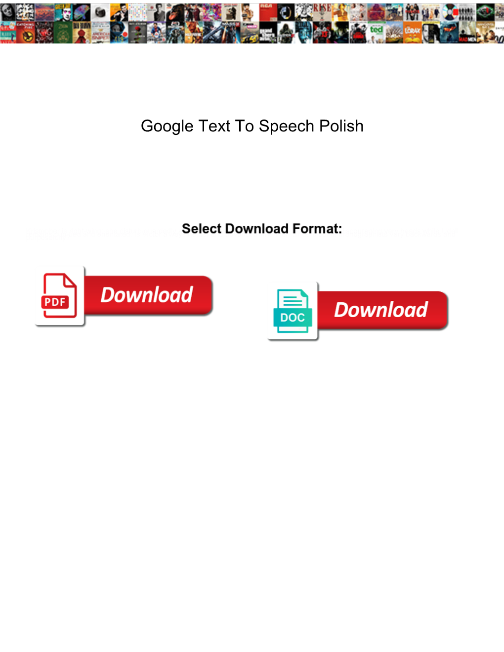 Google Text to Speech Polish