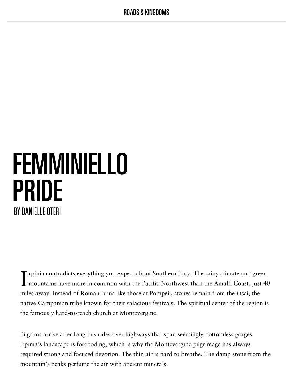 Femminiello Pride by Danielle Oteri