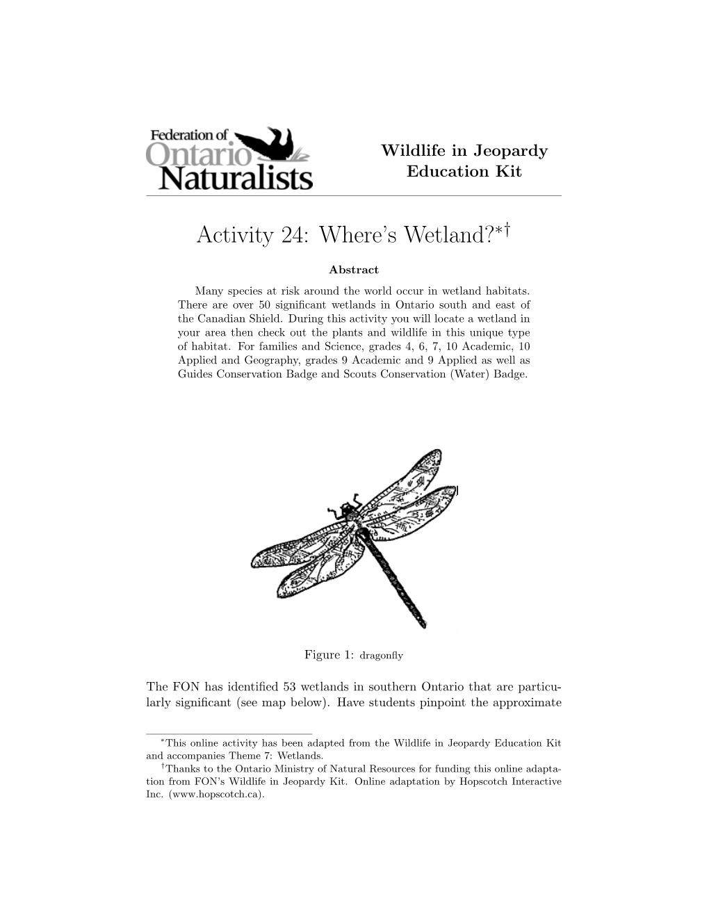 Activity 24: Where's Wetland?