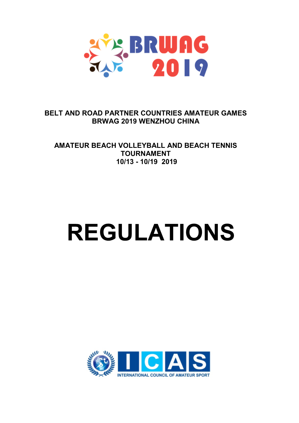 BRWAG 2019 Beach Volleyball and Beach Tennis Regulations