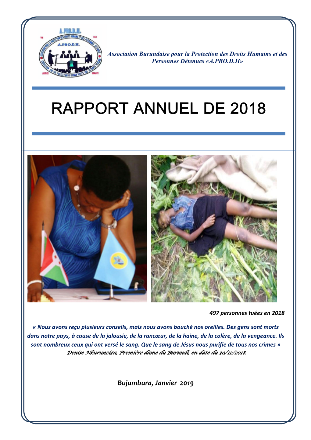 Rapport Annuel De 2018