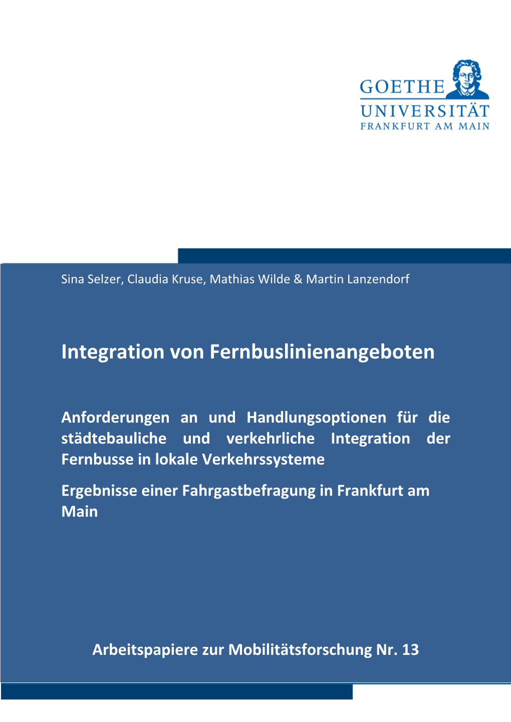 Integration Von Fernbuslinienangeboten