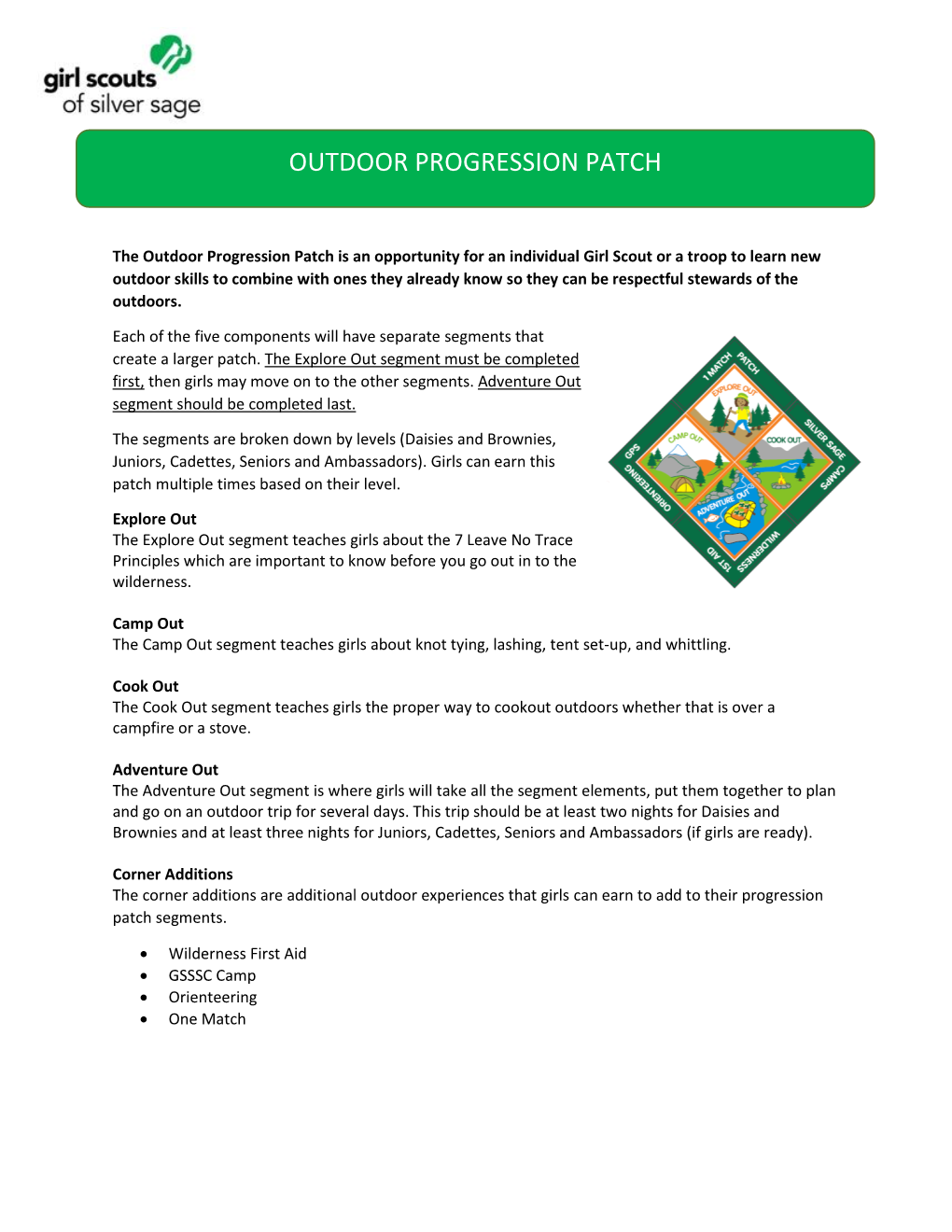 Outdoor Progression Patch