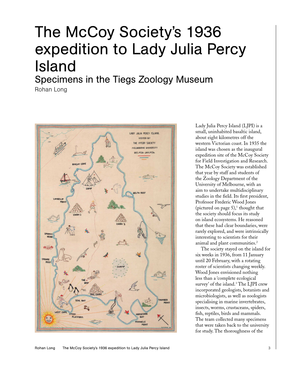 The Mccoy Society's 1936 Expedition to Lady Julia Percy Island