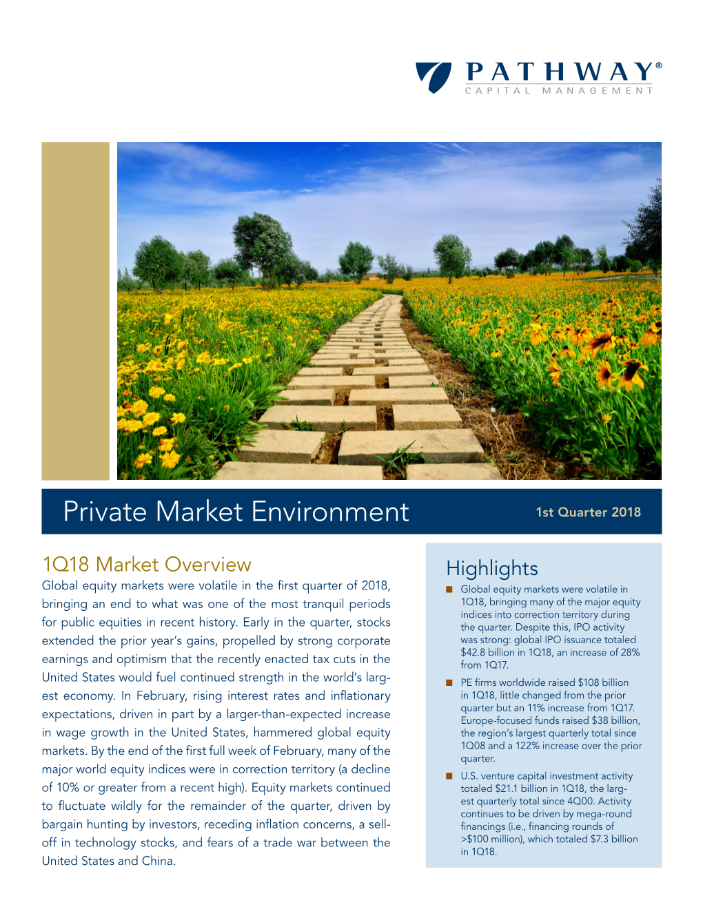 Private Market Environment 1St Quarter 2018