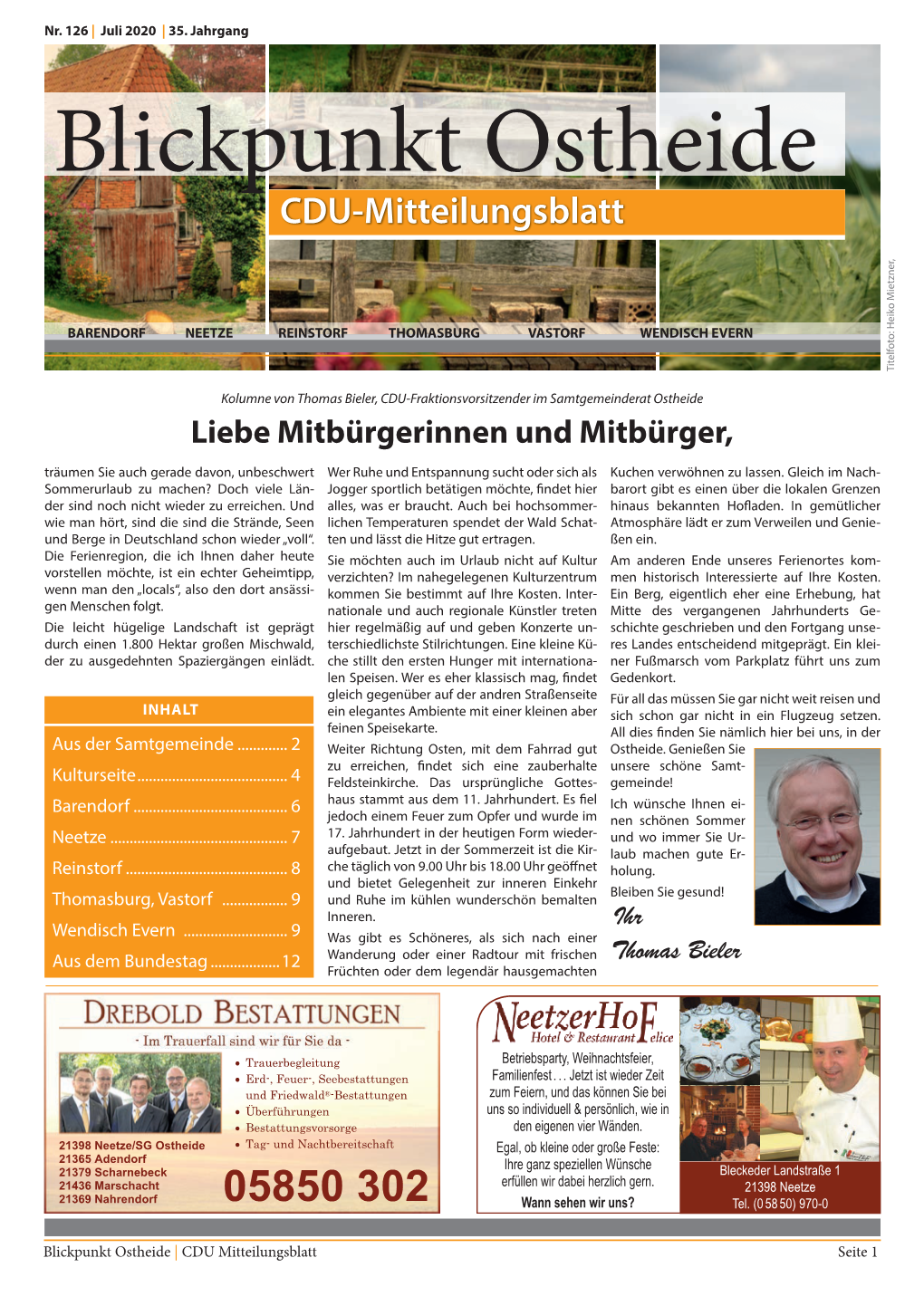 Blickpunkt Ostheide CDU-Mitteilungsblatt