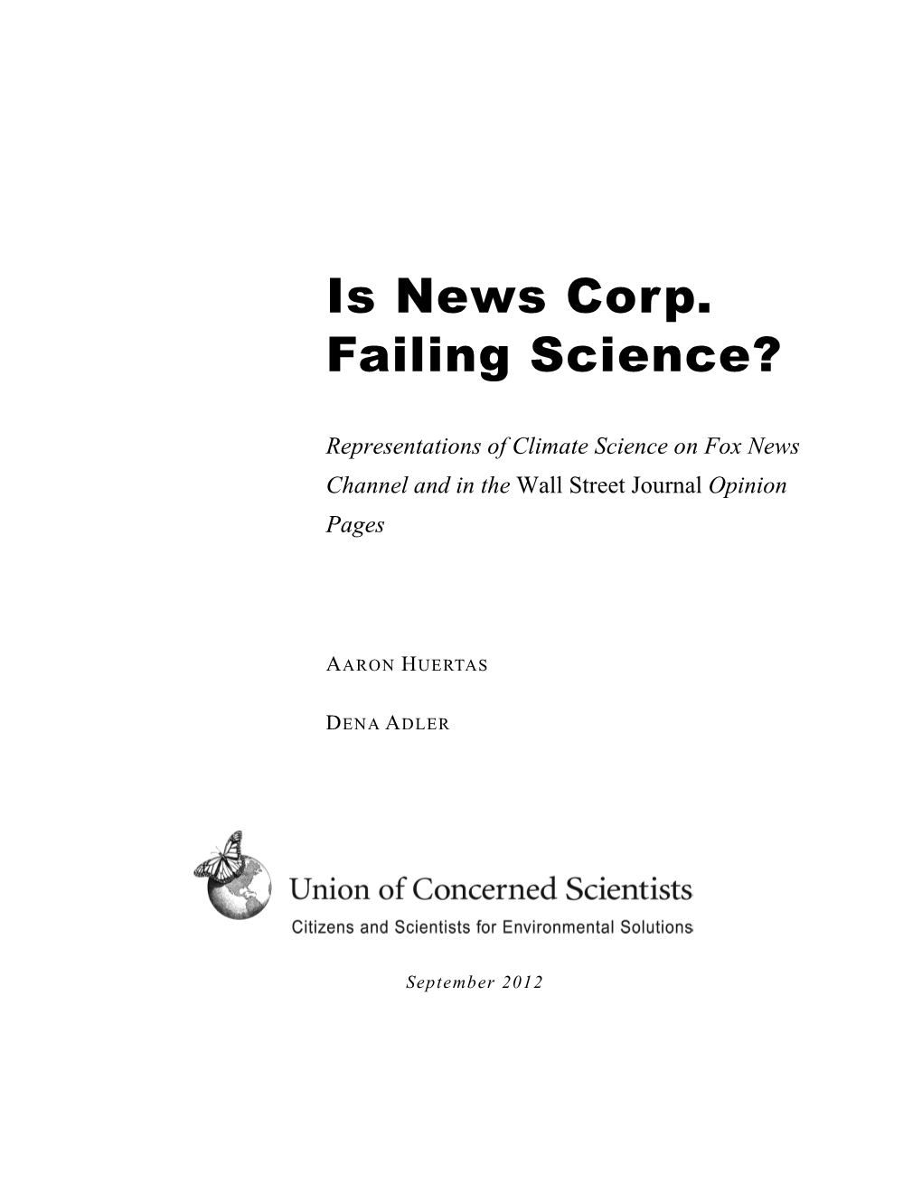 Is News Corp. Failing Science?