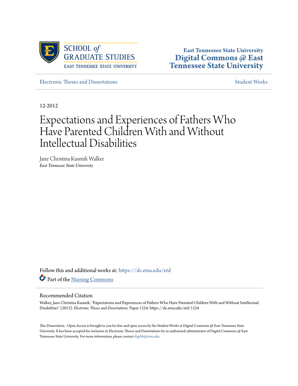 Expectations and Experiences of Fathers Who Have Parented Children with and Without Intellectual Disabilities