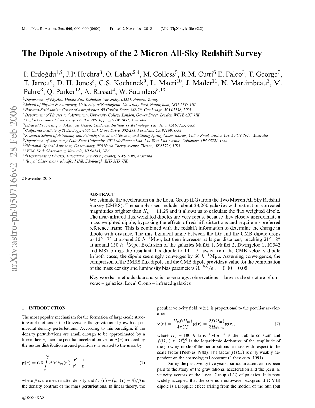 The Dipole Anisotropy of the 2 Micron All-Sky Redshift Survey 3
