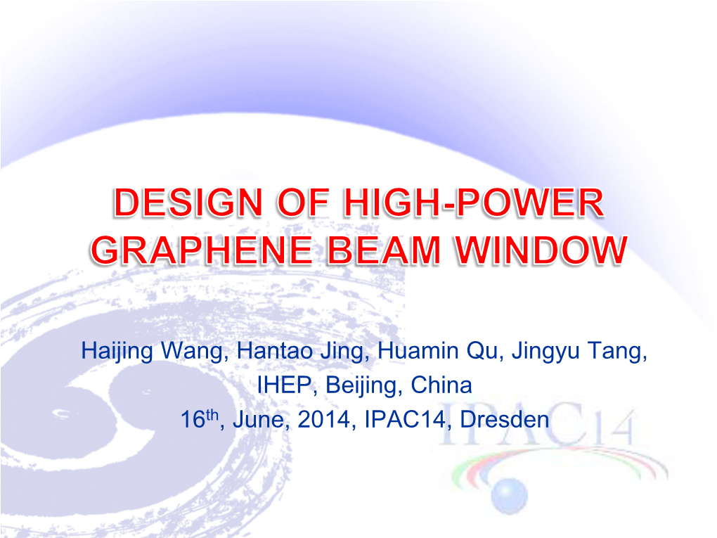 Design of High-Power Graphene Beam Window