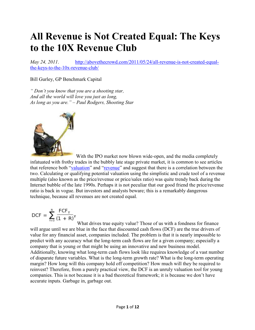 All Revenue Is Not Created Equal: the Keys to the 10X Revenue Club