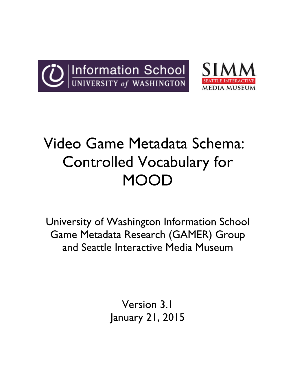 Video Game Metadata Schema: Controlled Vocabulary for MOOD