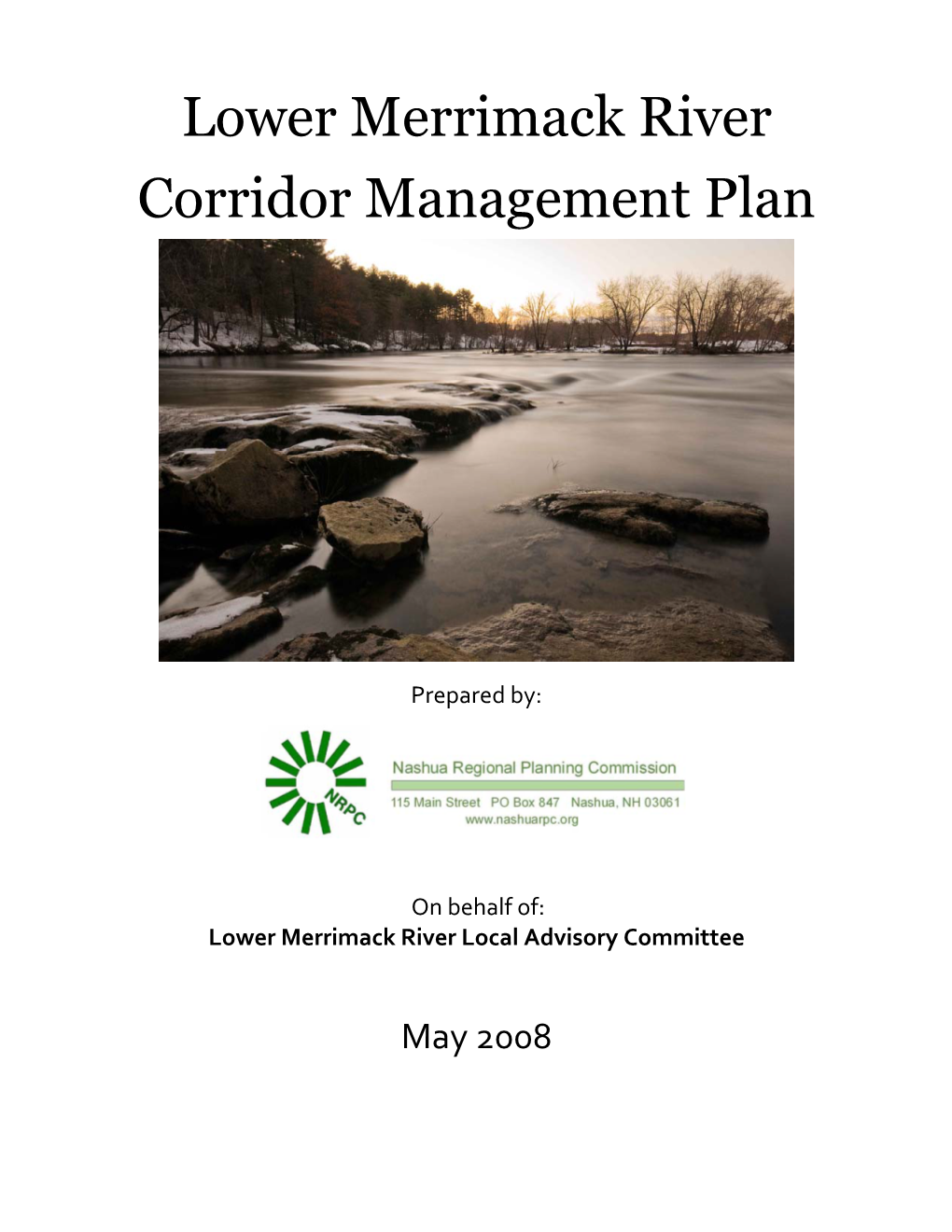 Lower Merrimack River Management Plan