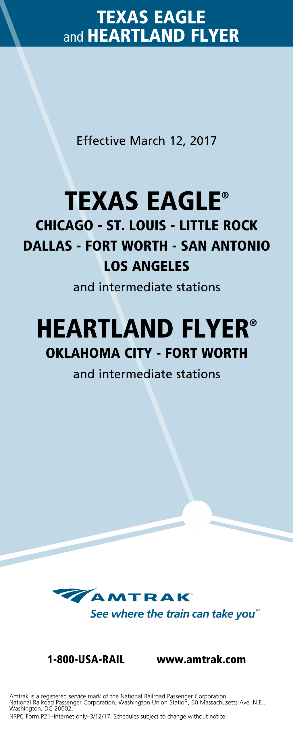 Texas Eagle-Heartland Flyer-Chicago-Los