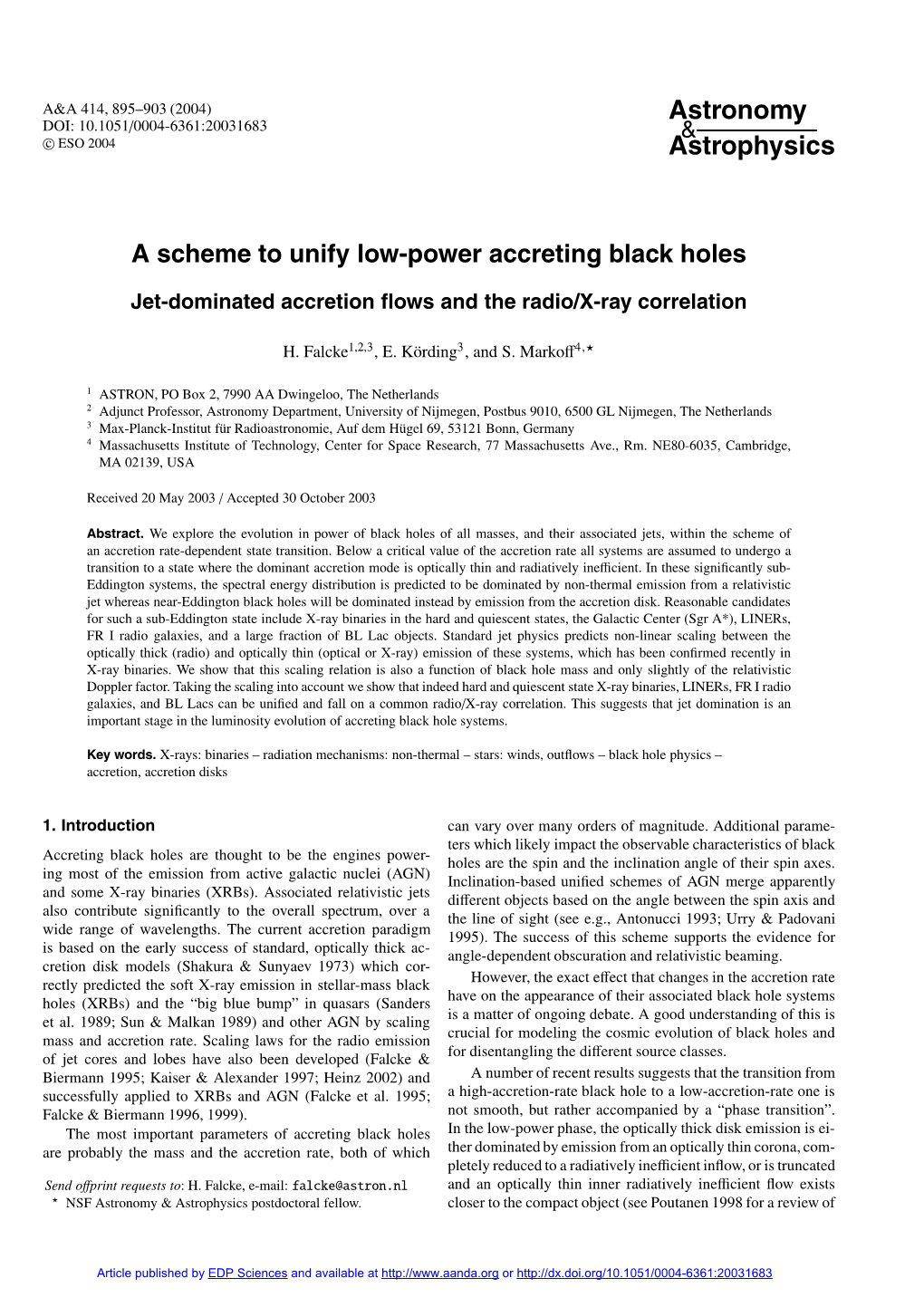 A Scheme to Unify Low-Power Accreting Black Holes