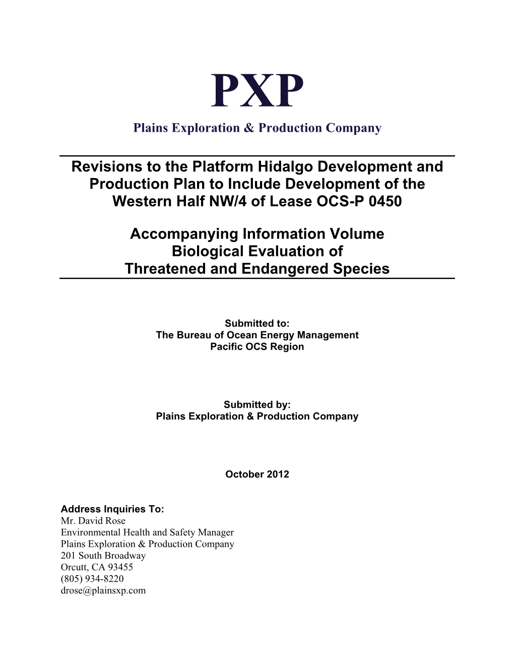 Biological Evaluation of T&E Species