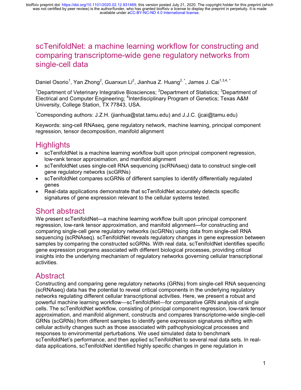 Sctenifoldnet: a Machine Learning Workflow for Constructing and Comparing Transcriptome-Wide Gene Regulatory Networks from Single-Cell Data