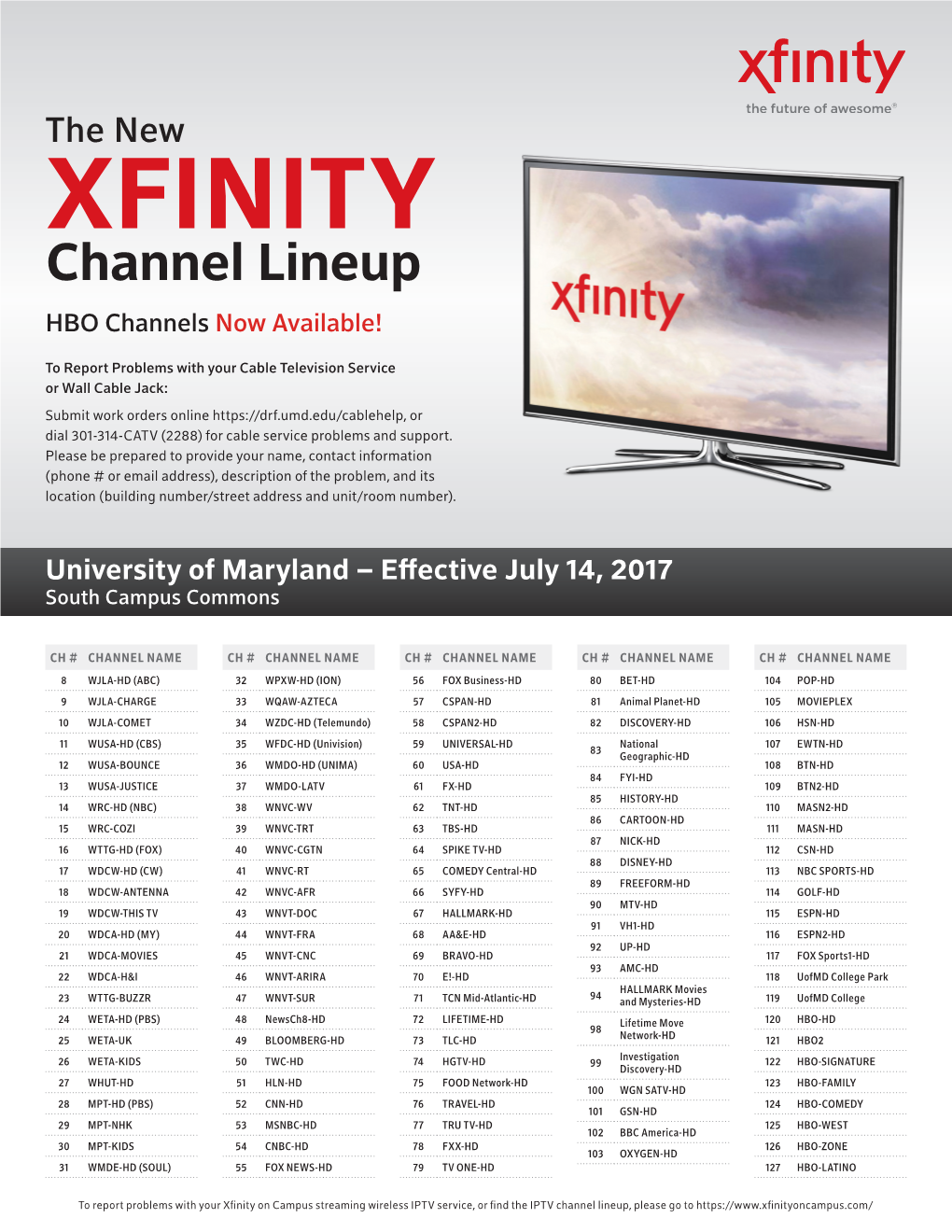 XFINITY Channel Lineup HBO Channels Now Available!