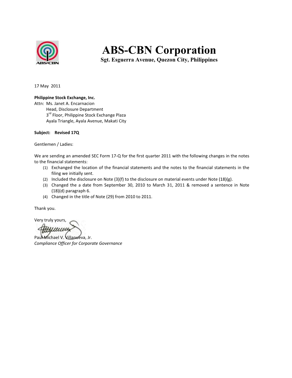 ABS-CBN Broadcasting Corporation) and SUBSIDIARIES NOTES to CONSOLIDATED FINANCIAL STATEMENTS (Amounts in Thousands Unless Otherwise Specified)