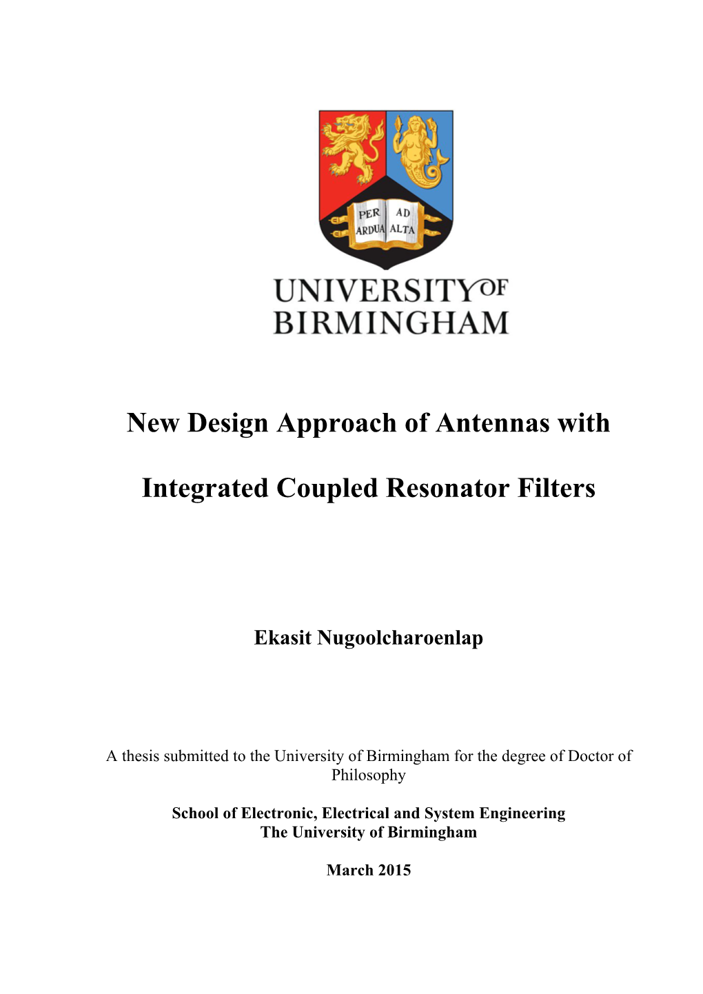 New Design Approach of Antennas with Integrated Coupled Resonator