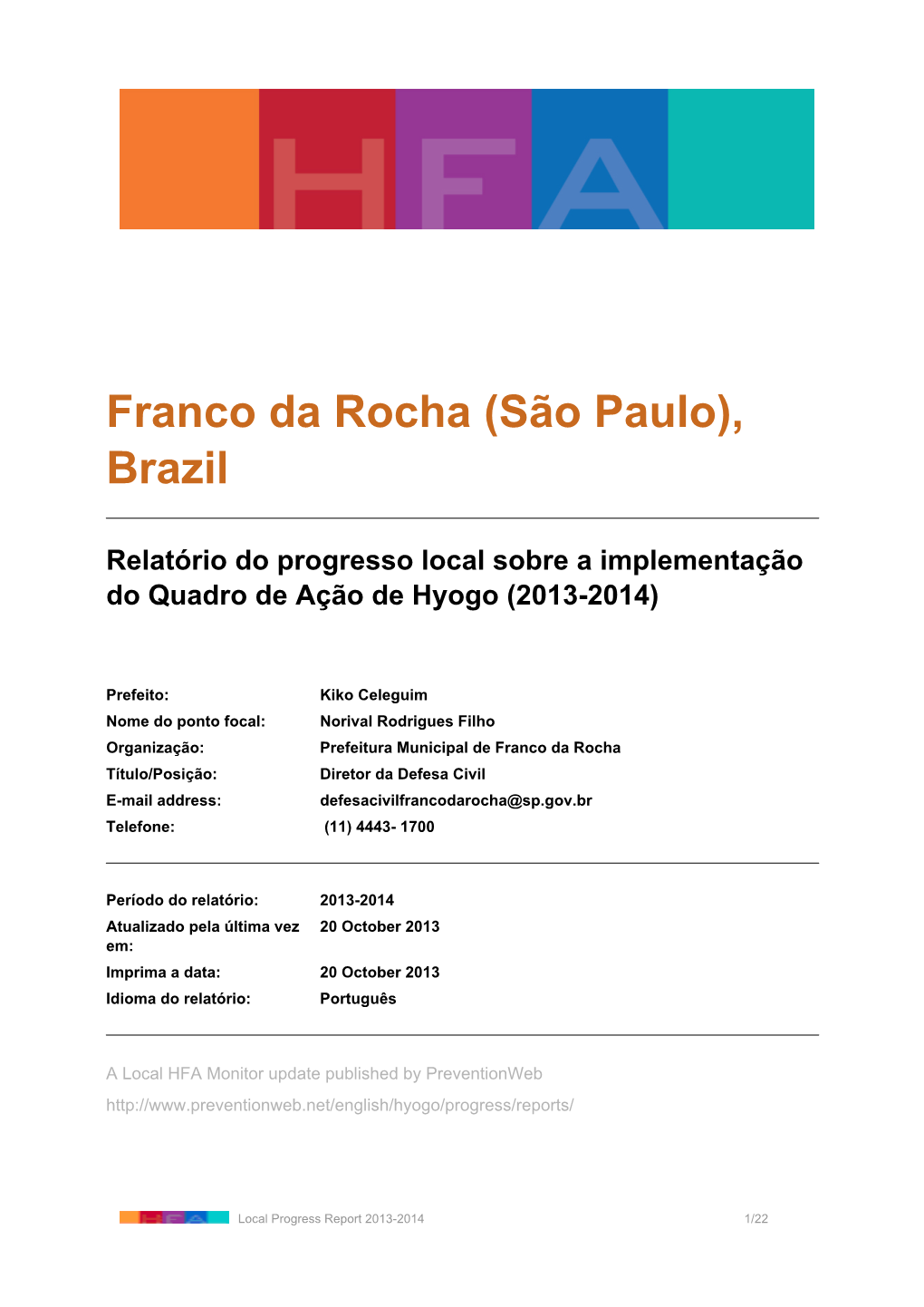 Franco Da Rocha (São Paulo), Brazil