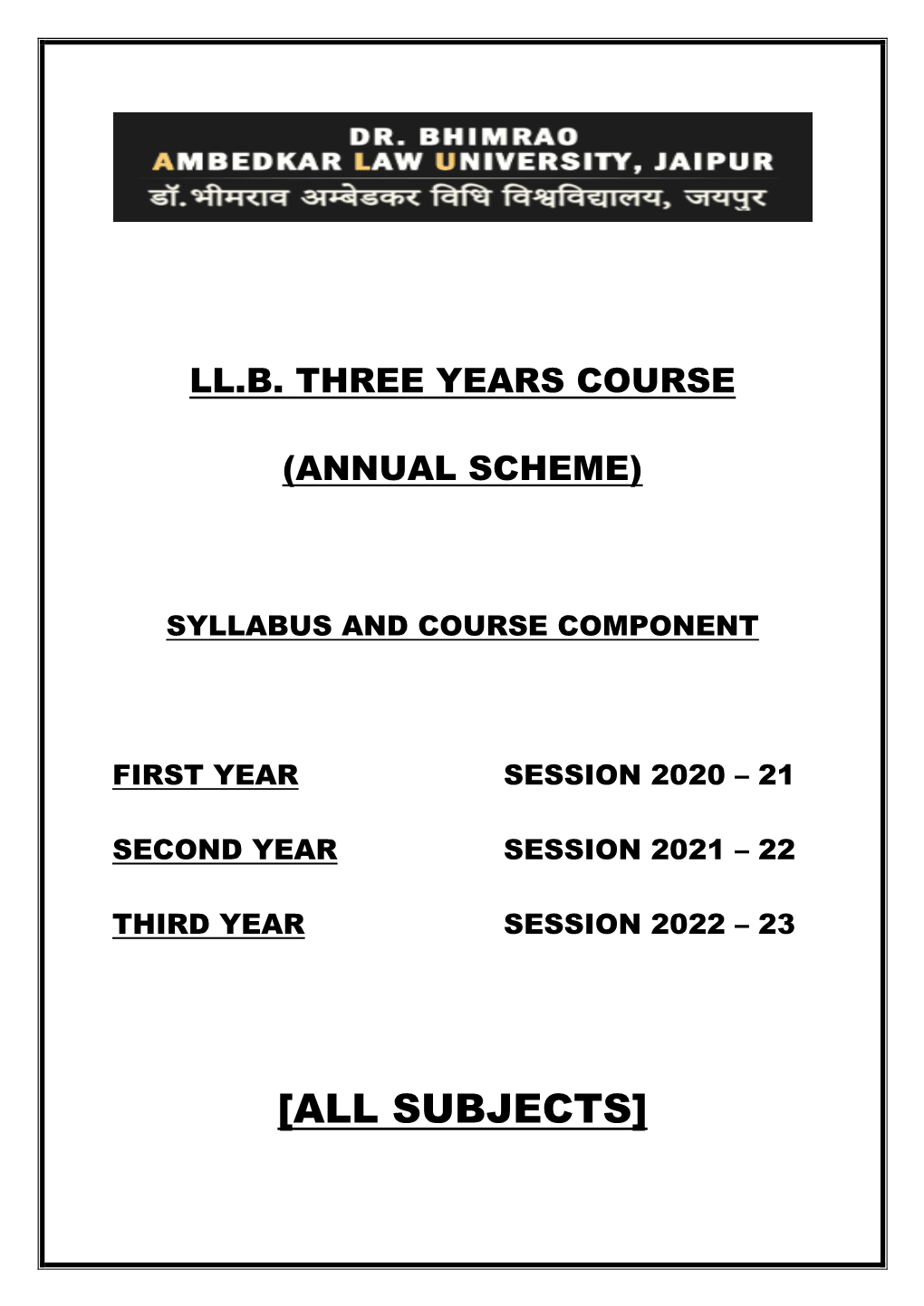 [All Subjects] Law Subjects [Ll.B.] S