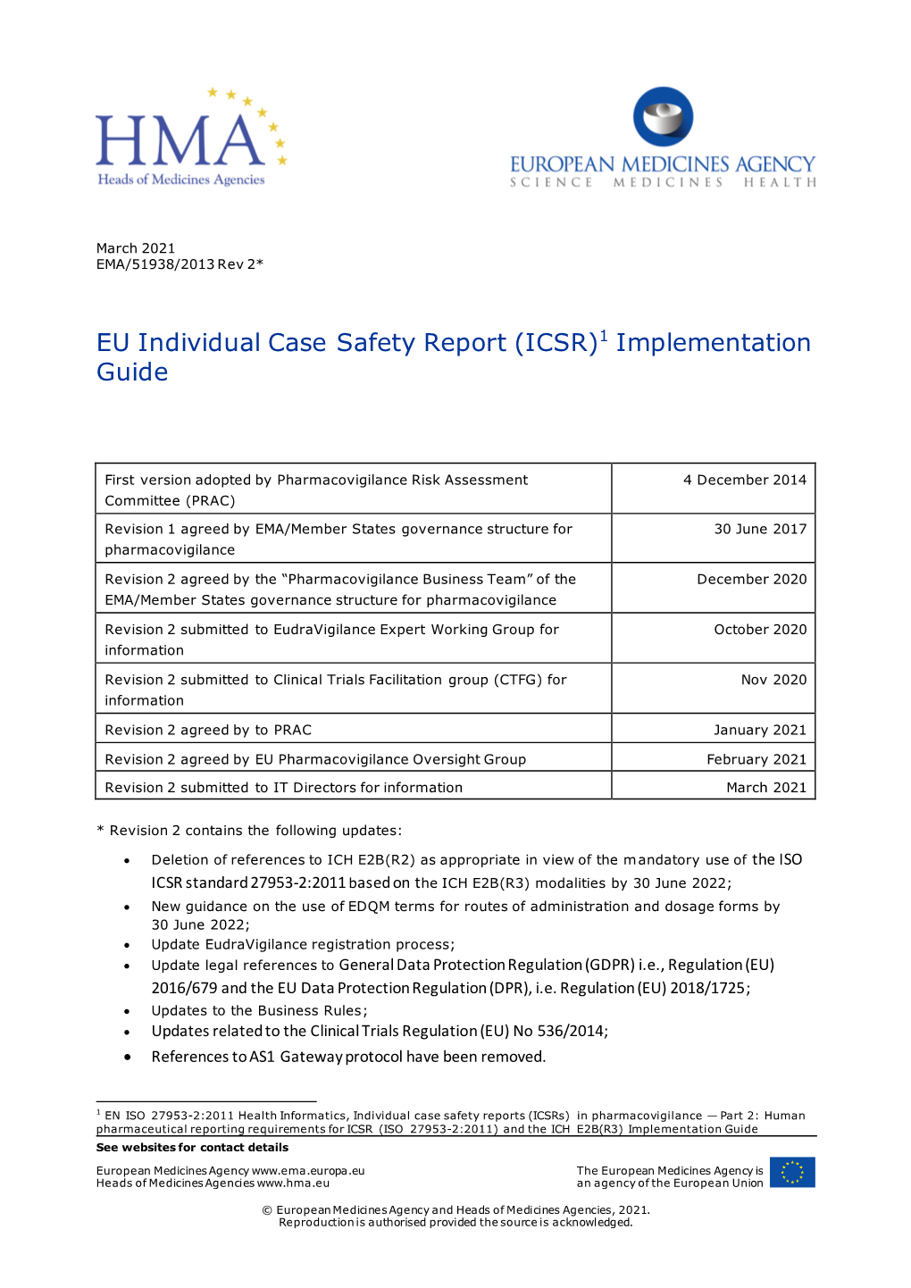 ICSR)1 Implementation Guide