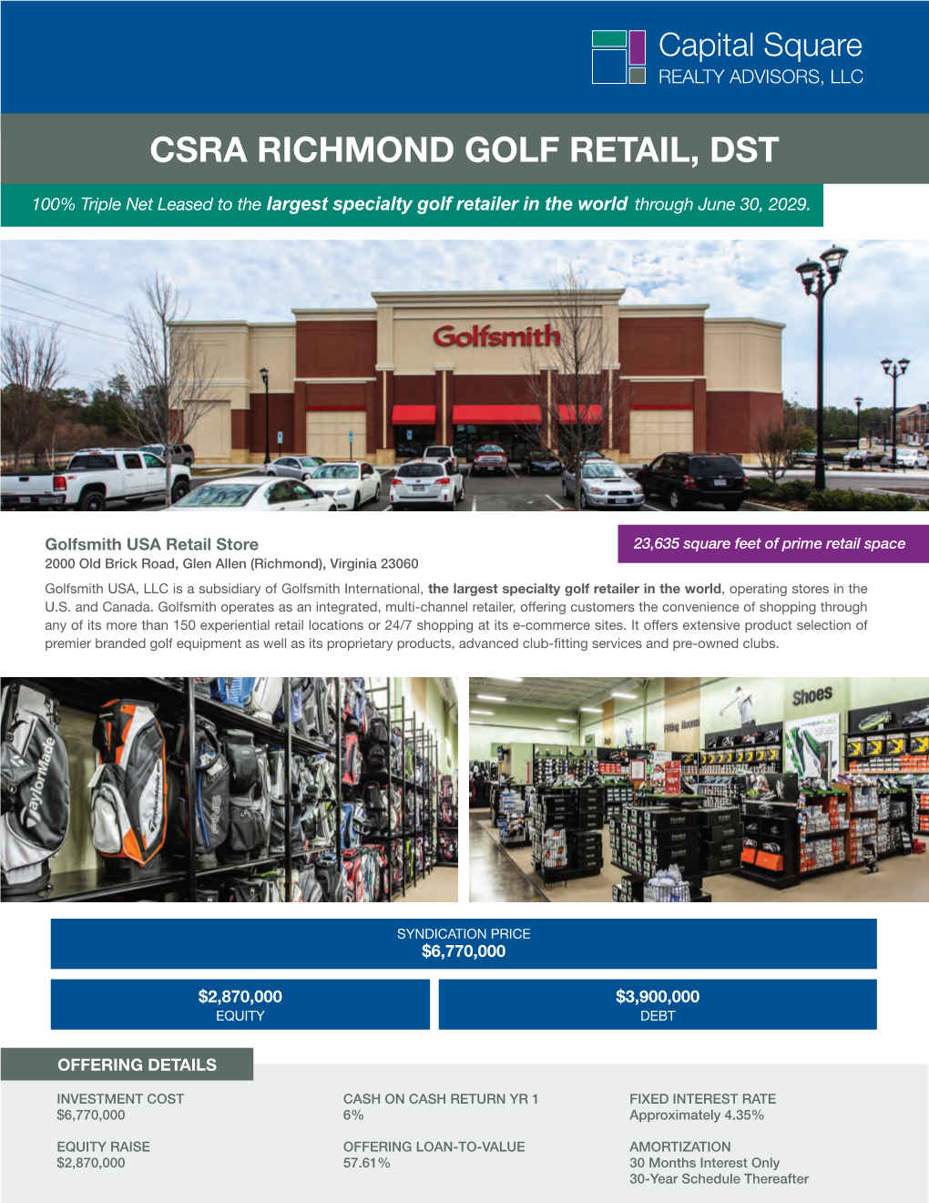 Csra Richmond Golf Retail, Dst