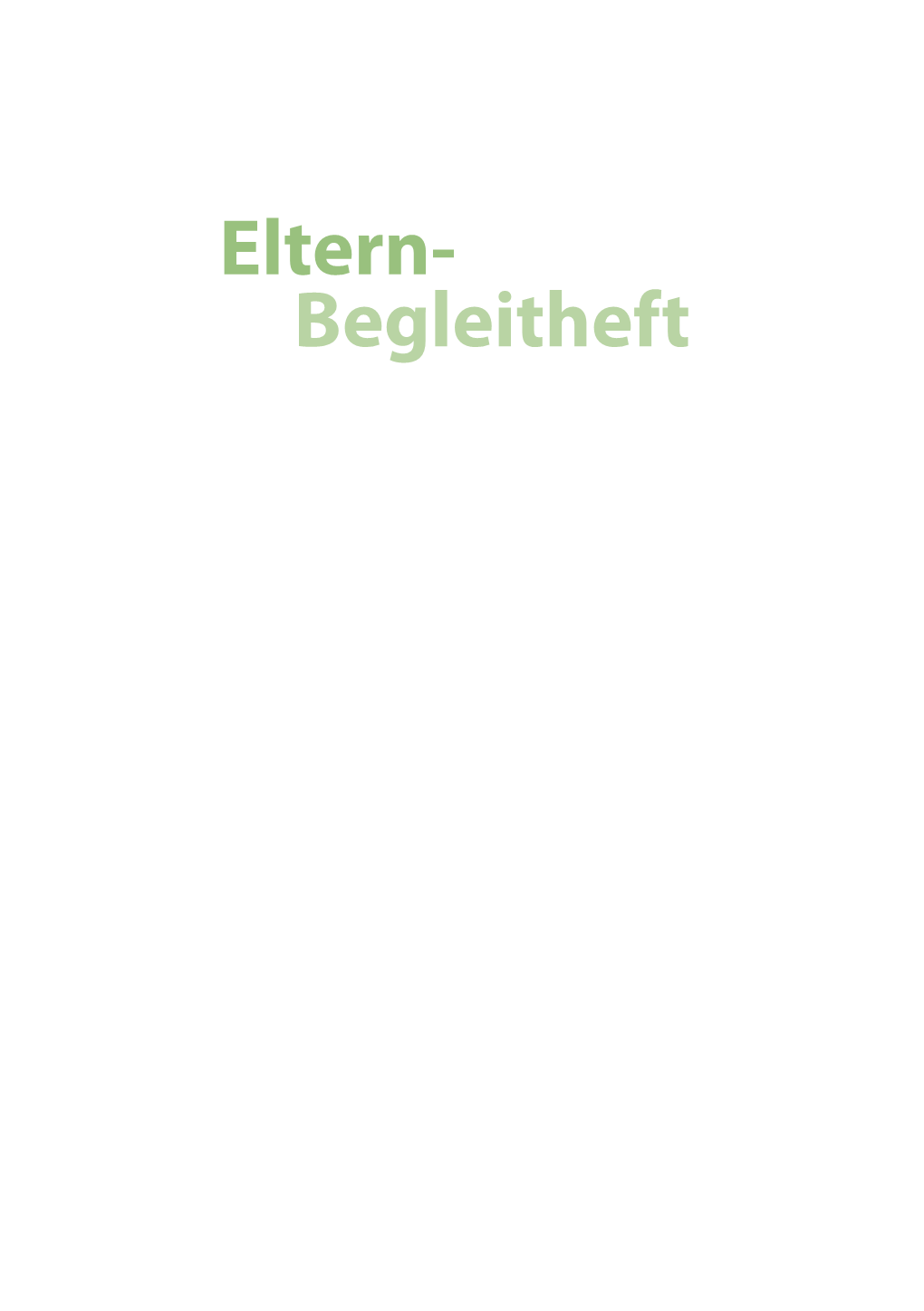 Eltern- Begleitheft Impressum