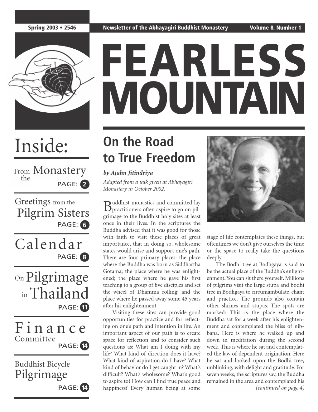 Newsletter Spring, 2003