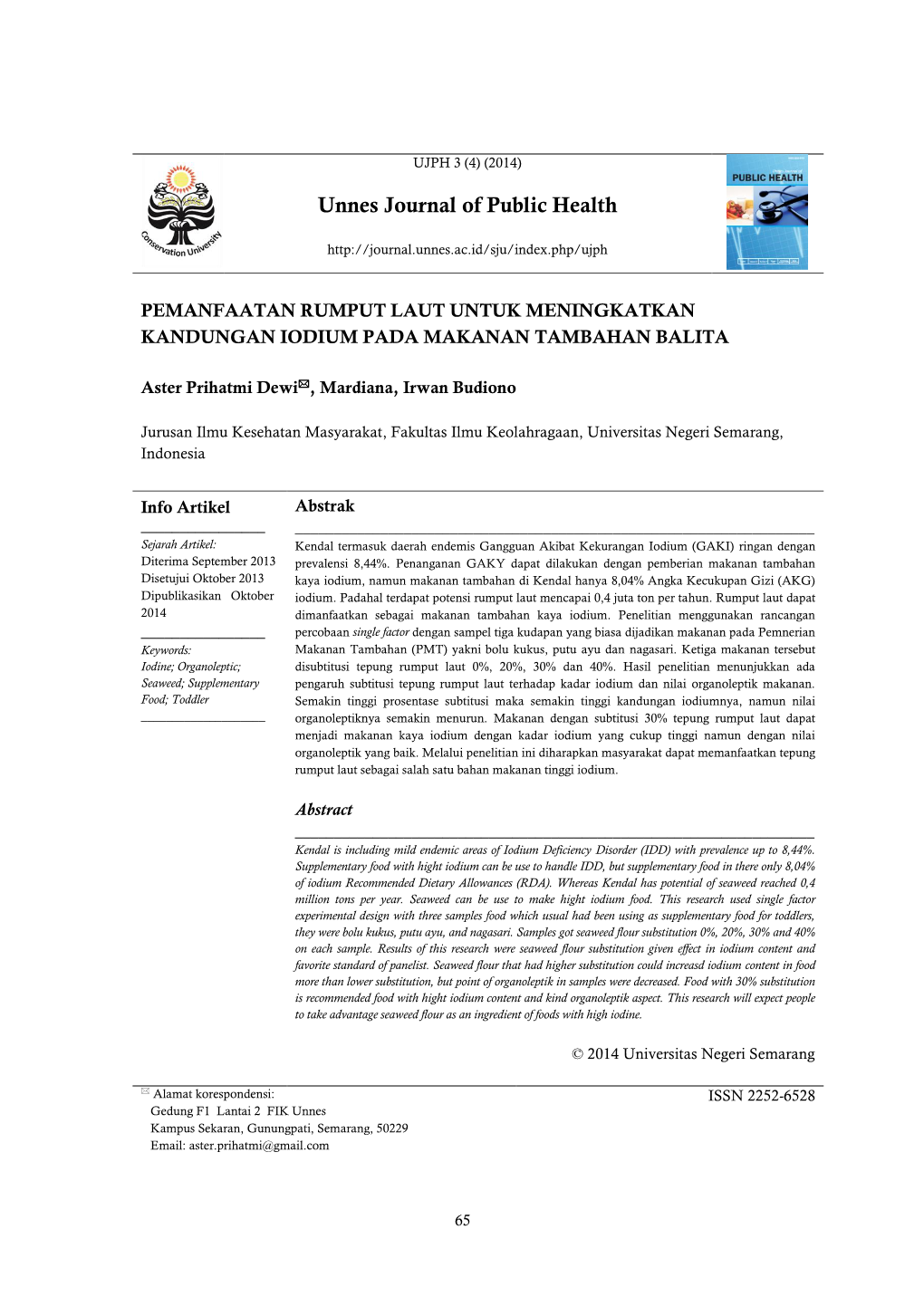 Unnes Journal of Public Health