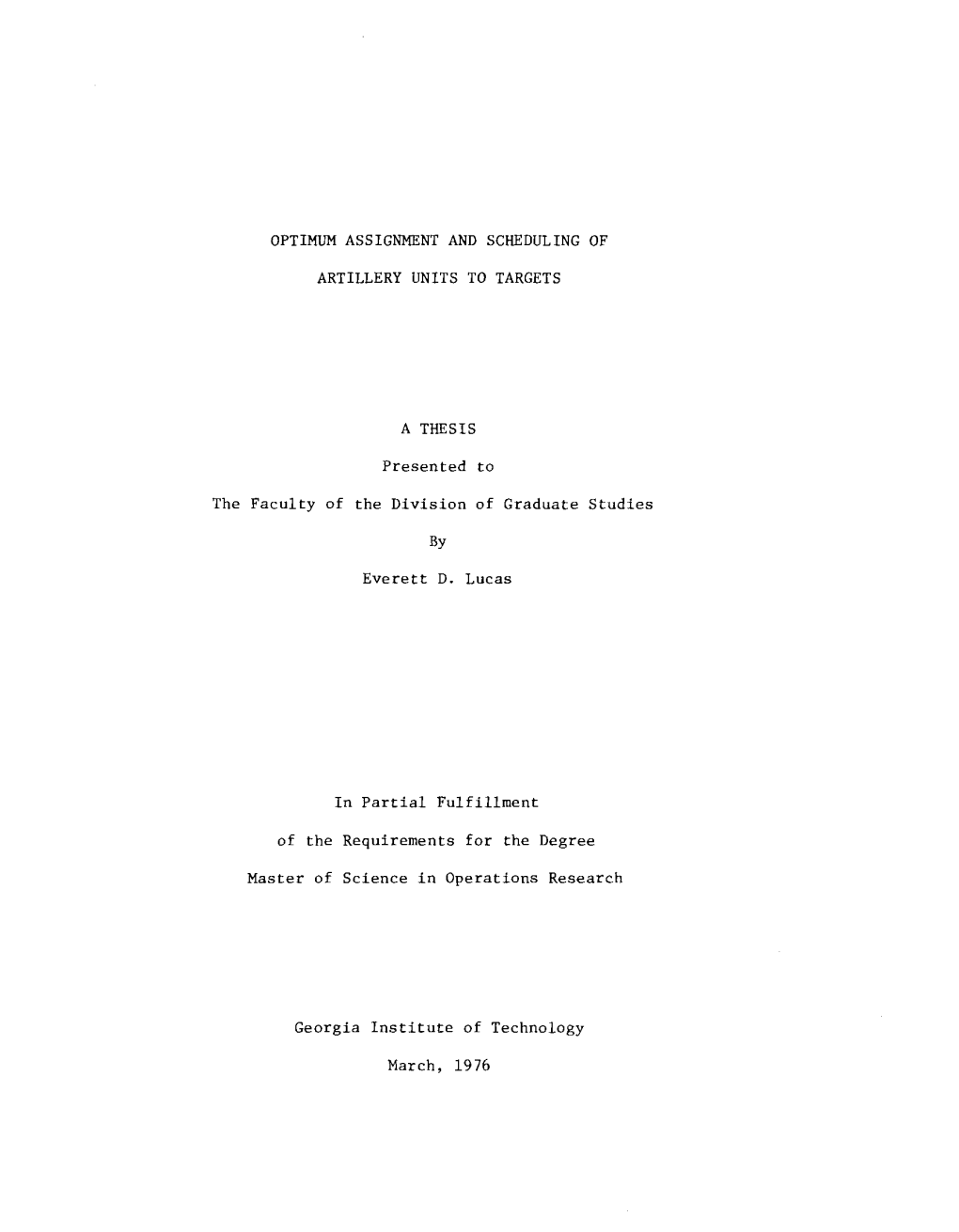 Optimum Assignment and Scheduling of Artillery