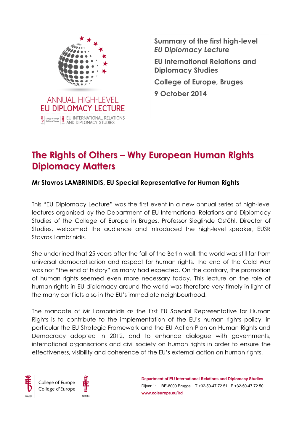Why European Human Rights Diplomacy Matters