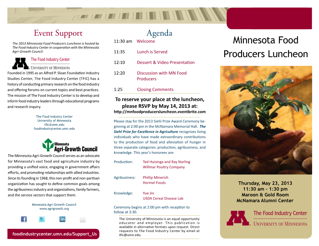 Minnesota Food Producers Brochure