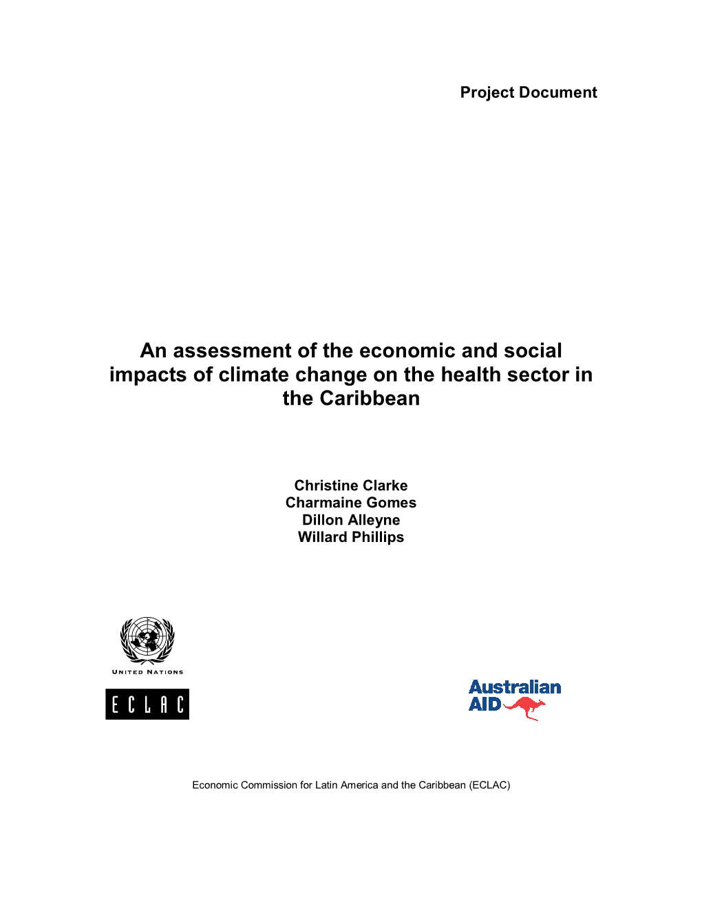 An Assessment of the Economic and Social Impacts of Climate Change on the Health Sector in the Caribbean