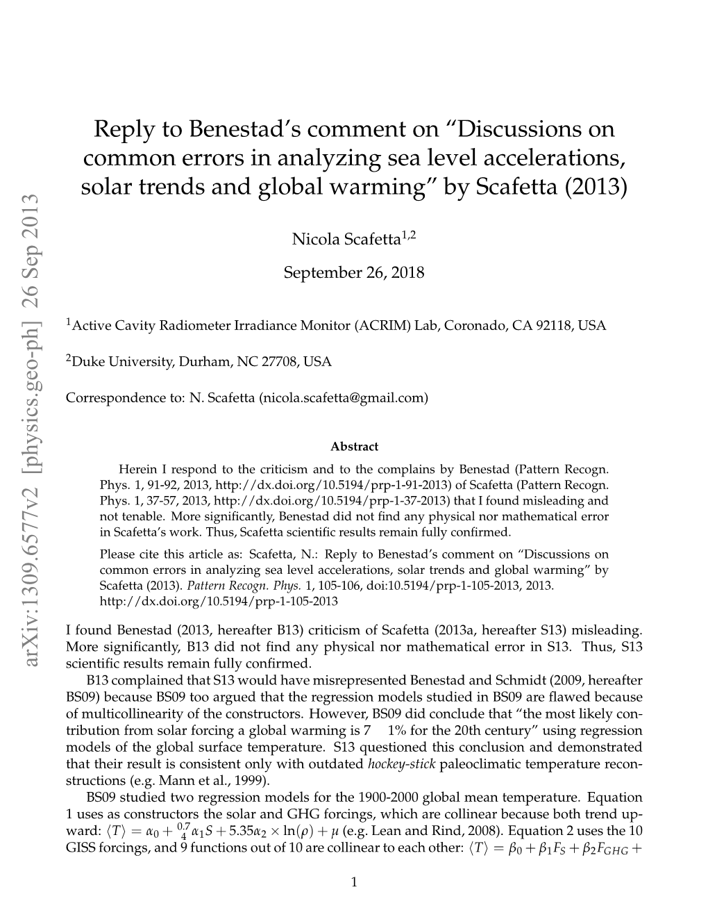 Reply to Benestad's Comment On" Discussions on Common Errors In