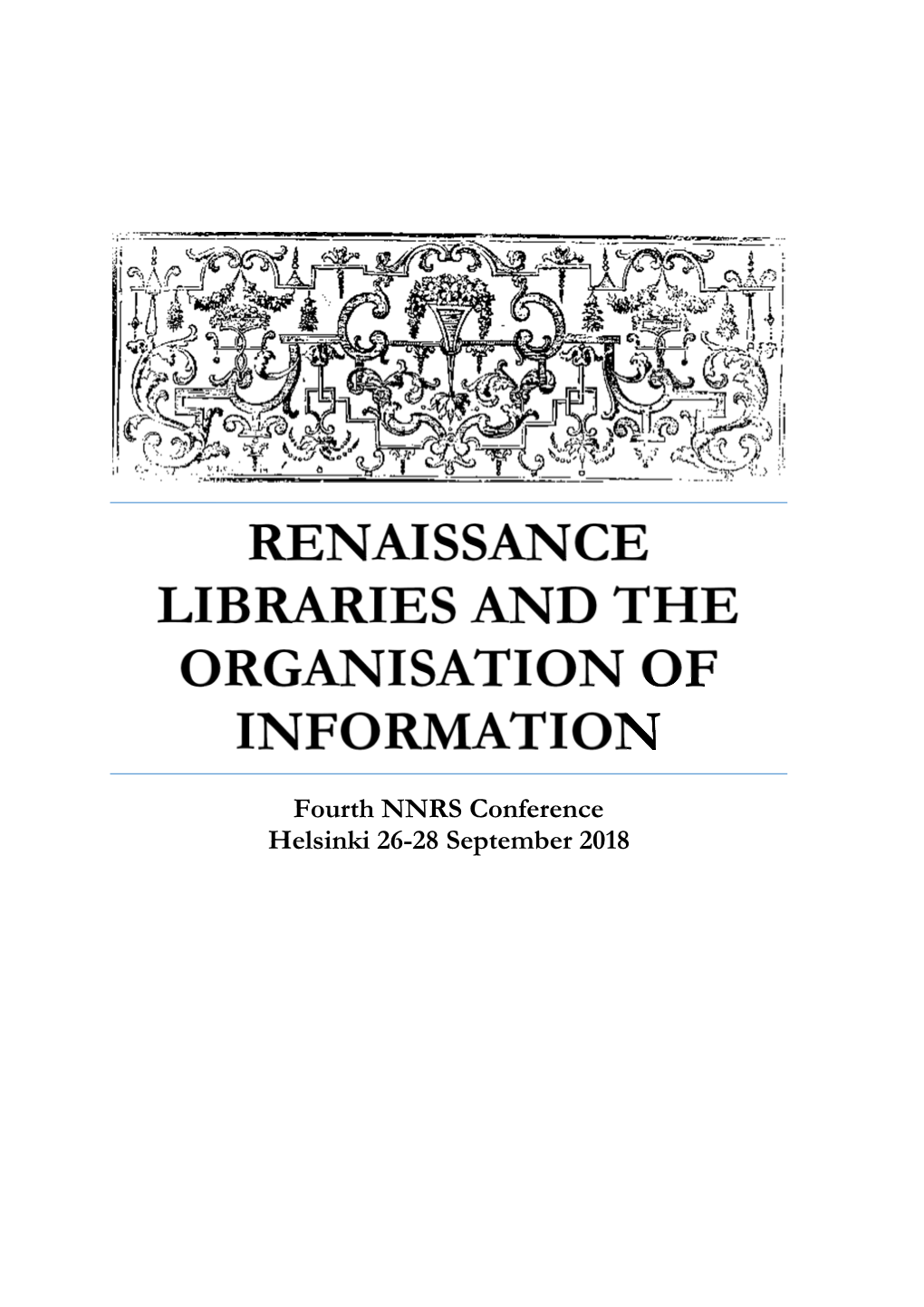 Renaissance Libraries and the Organisation of Information
