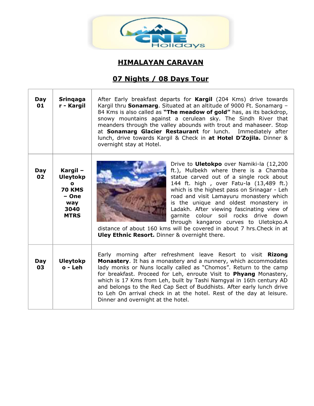 HIMALAYAN CARAVAN 07 Nights / 08 Days Tour