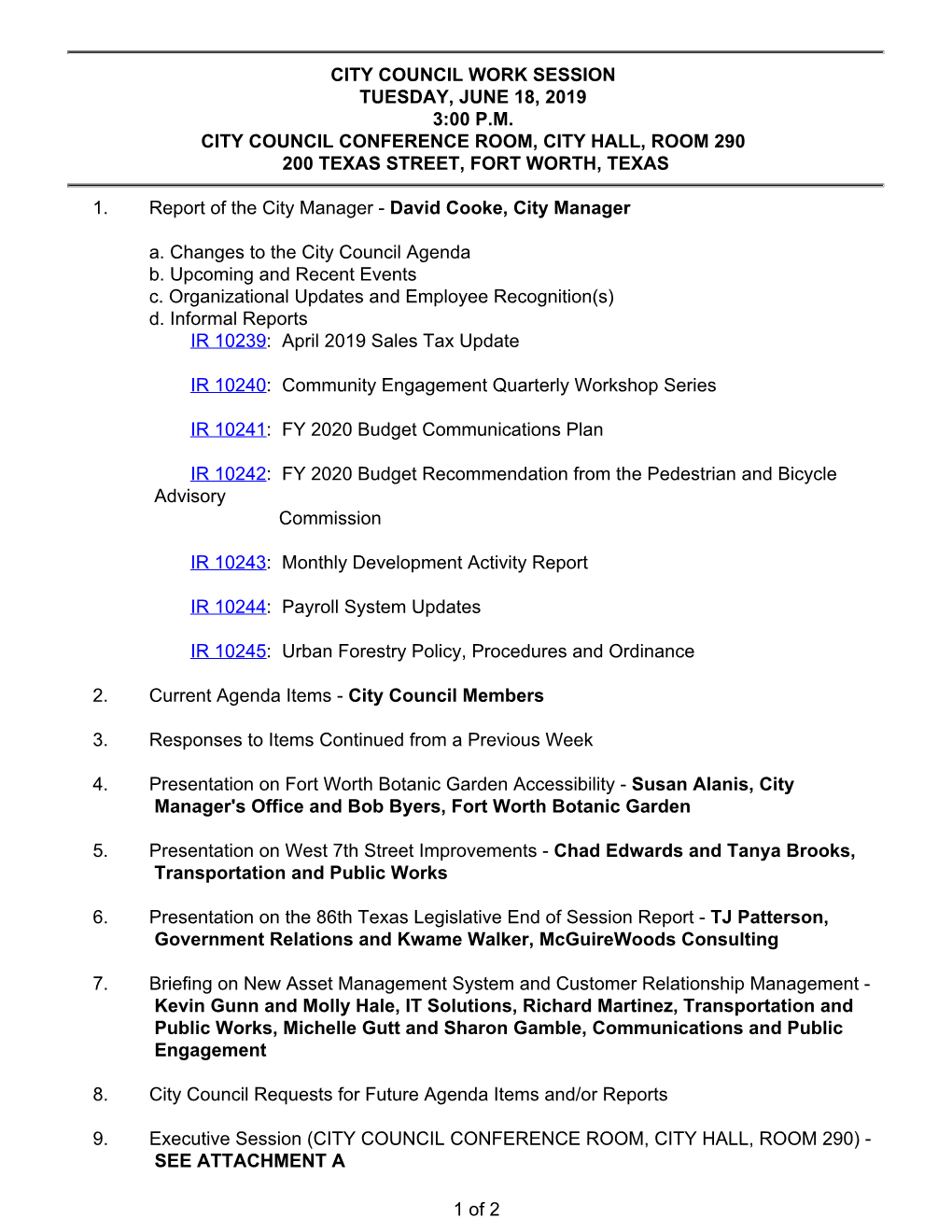 Electronic Council Packet for 06-18-2019