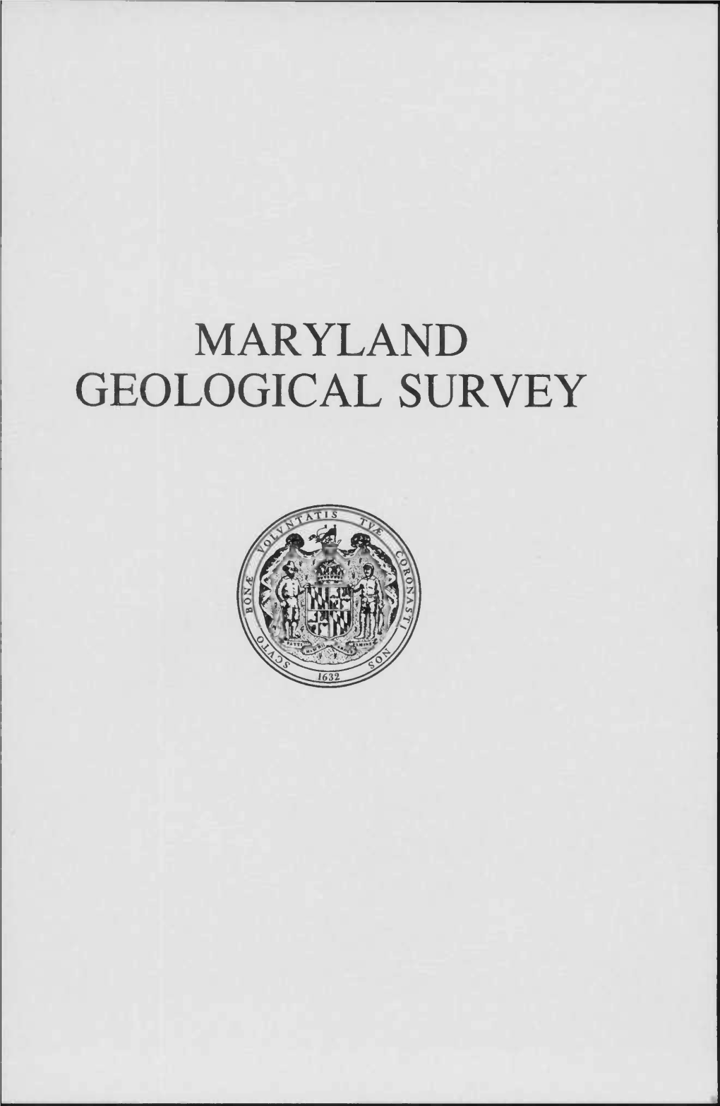 MARYLAND GEOLOGICAL SURVEY Emery T