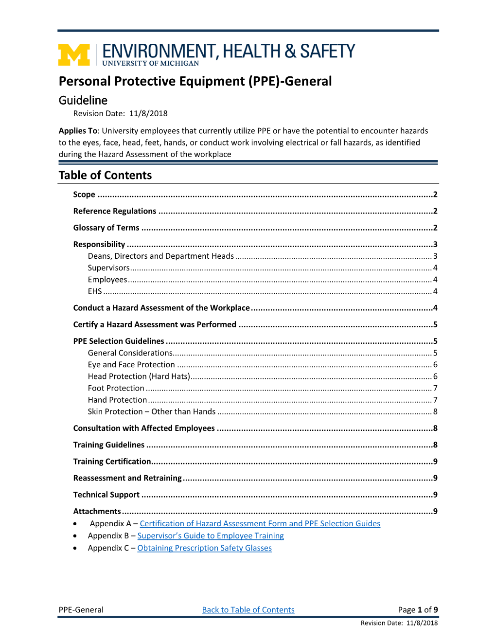 Personal Protective Equipment (PPE)