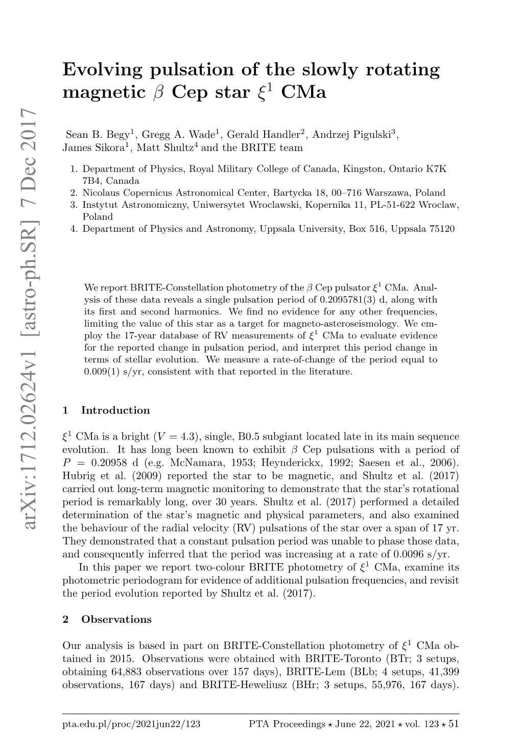 Evolving Pulsation of the Slowly Rotating Magnetic Β Cep Star Ξ1 Cma