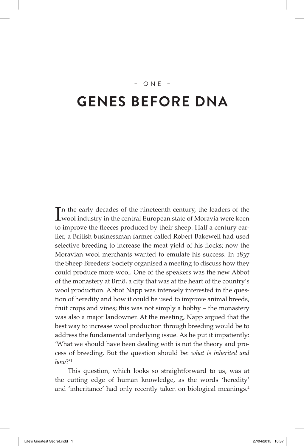 Genes Before DNA