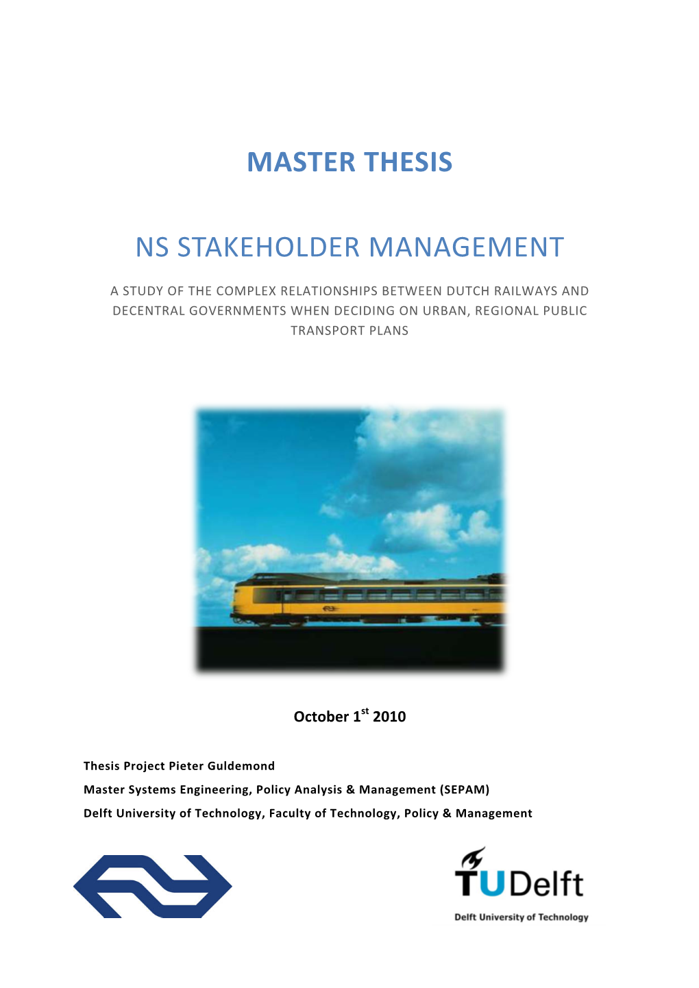 Master Thesis Ns Stakeholder Management