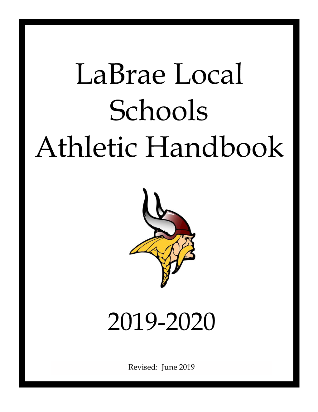 2019 Athletic Handbook.Pdf