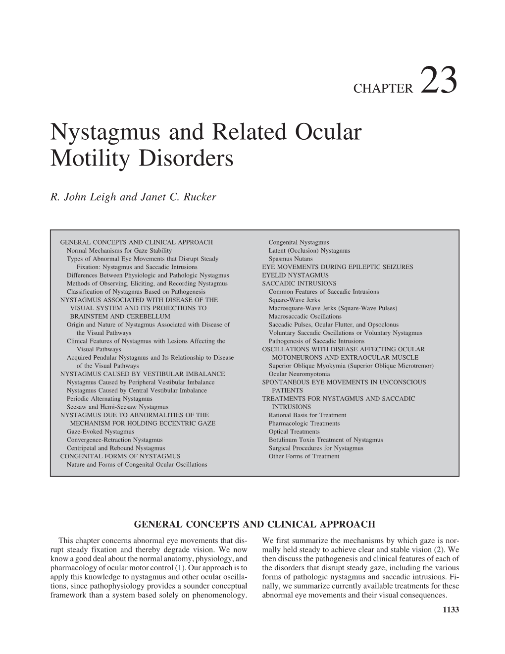 Nystagmus and Related Ocular Motility Disorders