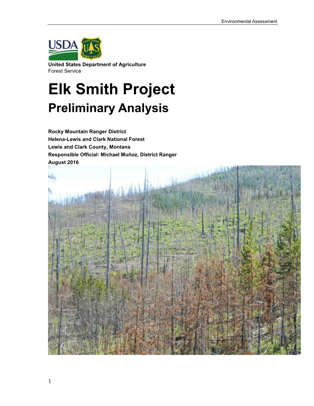 Elk Smith Project Preliminary Analysis